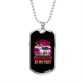 thumbnail image 1 of Mon Petit Chien Couleur Collier en Acier Inoxydable Ou 18k or Chien Tag 24" Chaîne, 1 of 8