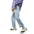thumbnail image 2 of B91xZ Men's Work Jeans Skinny Stretch Straight Leg Denim Pants,A M, 2 of 5