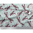thumbnail image 3 of Soimoi Polyester Crepe Fabric Dot & Lobster Ocean Print Sewing Fabric Yard 52 Inch Wide, 3 of 3