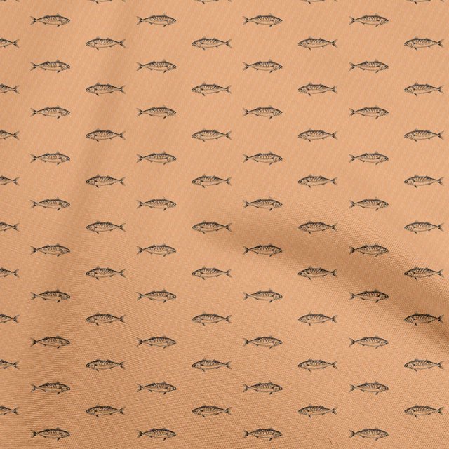 oneOone Silk Tabby Orange Fabric Fish Sewing Craft Projects Fabric Prints By Yard 42 Inch Wide