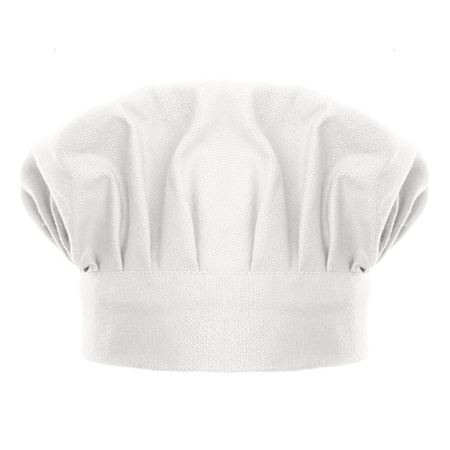 TOPTIE Chef Hat for Kid & Adult, Cotton Elastic Adjustable Kitchen Cooking Baking Hat-White-S