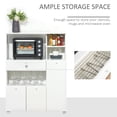 thumbnail image 4 of HOMCOM Armoire de Rangement pour Garde-Manger de Cuisine, Buffet/vaisselier avec Support pour Micro-Ondes, 4 of 10
