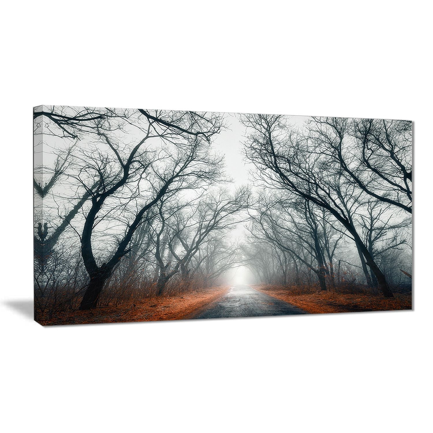 Tableau à toile imprimée Design Art Paysage photographique Rue dans forêt mystique