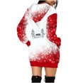 thumbnail image 3 of Jsaierl Robe à Capuchon de Noël pour Femmes, Robe de Chandails à Capuchon, Robe Tunique de Noël à Manches Longues, Chandails à Capuchon Surdimensionnés avec Poche, 3 of 5