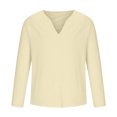 thumbnail image 3 of Birdeem Chemise Décontractée pour Hommes, Col en V, Manches Longues, Respirante, 3 of 6