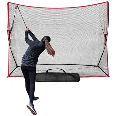 A99 Golf Heavy Duty 10x7FT Big Golf Hitting Net Auto-Back Hitting Net Portable Big Practice Net Training Aid Driving Indoor Outdoor Home Golf Range w. Carry Bag