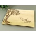 thumbnail image 4 of Handmade Tree Design Personalized Guest Book Rustic Wedding Wood Wooden Engraved Advice Book, 4 of 6