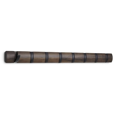 Umbra Flip Wall Mounted Coat Rack,Black/Walnut