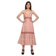 thumbnail image 1 of Moomaya Robe Longue Maxi Imprimée pour Femmes Sans Manches à Col en V Décontractée Évasée Kurta, 1 of 6