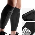 thumbnail image 2 of 1 pair Soccer Shin Guard Socks Breathable Protective Calf Sleeves for Adults Teenagers Outdoor Sports Accessory,, 2 of 5