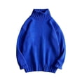 thumbnail image 1 of cfhntfmh Oversized Sweaters for Men Fashion High Neck Baggy Sweaters Fall Winter Warm Long Sleeve Solid Pullover Shirts, 1 of 3