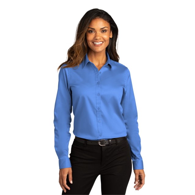 Port Authority Chemise à Manches Longues SuperPro React en Sergé pour Femmes - LW808