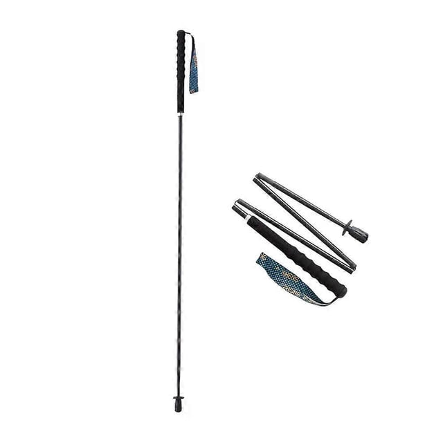 Bâtons de Randonnée Ultralégers 110 g, Bâtons de Randonnée Pliants Portatifs en Fibre de Carbone, Bâtons de Canne de Marche Nordiques Pliables, Sacs