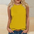 thumbnail image 2 of Erwazi Débardeurs d'Été pour Femmes Grande Taille Col Rond Sans Manches Chandails Basiques pour Femmes T-Shirts Décontractés Amples, 2 of 4