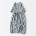thumbnail image 2 of Pompotops Robe Longue de Soirée Mode Femme Aguichant Manches 3/4 Dos Nu avec Dentelle en Solde, 2 of 3