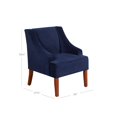 thumbnail image 4 of HomePop Fauteuil d'Appoint à Accoudoirs Incurvés en Velours, 4 of 5