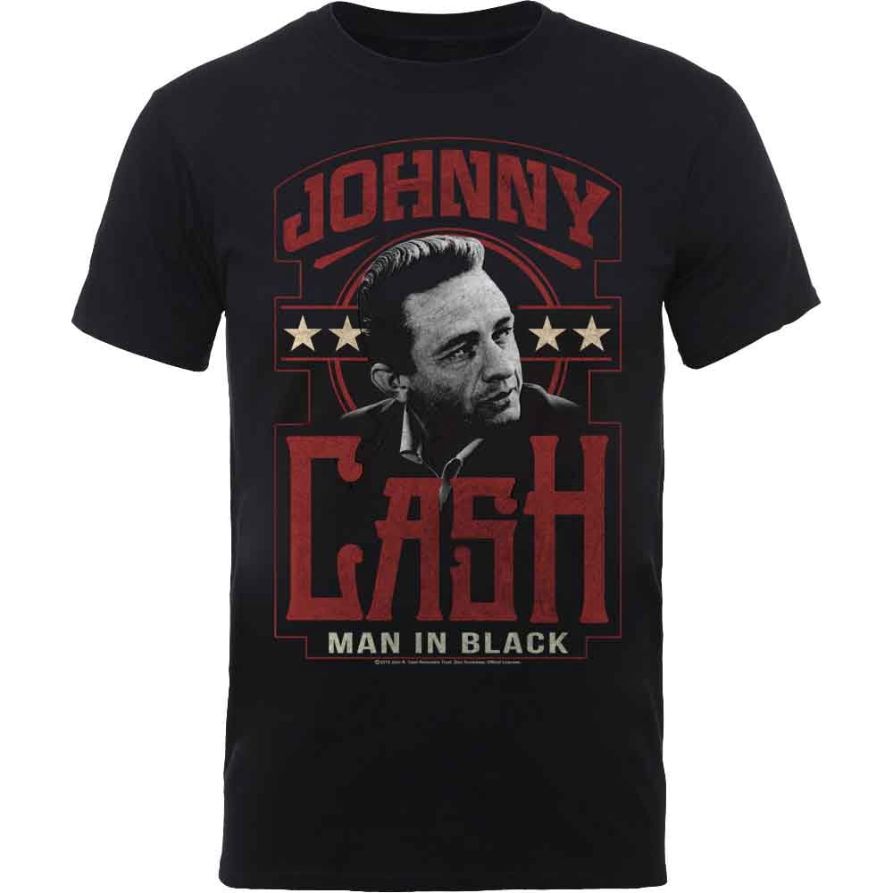 Johnny Cash T-Shirt Unisexe pour Homme en Noir