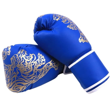 Gants de Boxe Gants d'Entraînement de Kickboxing - Gants à Sac Lourd, Bleu 38x23 cm