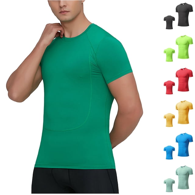 Justaucorps Blazer Extensible à Manches Courtes pour Homme, Haut Décontracté Mode, Couleur Unie, Séchage Rapide, pour Course, Mise en Forme, Gym, Entraînement, Plein Air, Vêtements d'Entraînement / IhhxPro, Noir 2TG