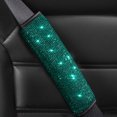 thumbnail image 2 of Bling Car Emerald Steering Wheel Cover Handbrake Shoulder Cover, 2 of 7