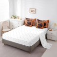 thumbnail image 3 of Red Panda Bed Set in a Bag 7 Pcs,Natural Cute Wild Animal Snowy Bedding Set,Fall Maple Leaves Botanical Tree Orange Brown Comforter with Fitted,Flat Sheet,Pillowcase,Pillow Covers,King, 3 of 5