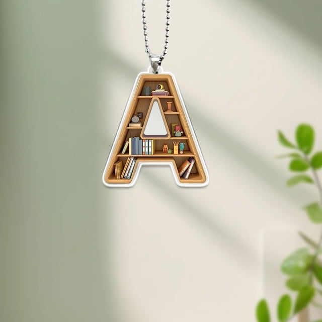 26 Letter Acrylic Keychain Pendant for Books