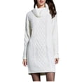 thumbnail image 1 of Robe Chandail Décontractée en Tricot à Col Montant Uni pour Femmes, 1 of 1