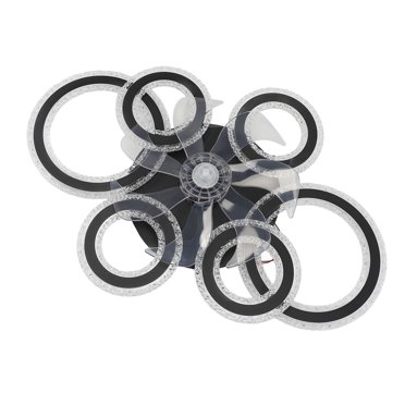 Flush Mount Ceiling Fan Light, Unique Ceiling Fan Light for Bedroom Black