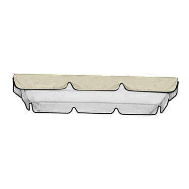 Patio Swing Cover Waterproof Patio Swing Top Cover for 3 Person Swing Seat, Outdoor Garden Chair Top Cover Beige 164x114x15cm