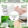 thumbnail image 3 of KFFKFF Clear Plastic Tablecloth, PVC Table Shield, 42"x84"x0.06",1.5mm Transparent Rectangle Desk Overlay, Resistant to Water and Oil, Ideal for Dining Tables, Coffee Tables, Kitchen Counters., 3 of 9