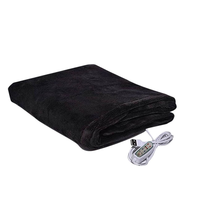 YOPTOP Heated Electric Blanket Coral Fleece Twin Size with 4 Heat Settings Wearable USB Heated Blanket ShawlHeated Electric Blanket Coral Fleece Twin Size,black