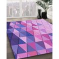 thumbnail image 3 of Ahgly Tapis d'Intérieur Lavable en Machine Carré Transitionnel Lilas Violet Vif, 8 Pieds Carré, 3 of 7