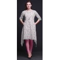 thumbnail image 2 of Bimba Hauts Imprimés Floraux Feuilles Roses et Tulipes pour Femmes Kurti Asymétrique Robe d'Été pour Filles Grand, 2 of 6