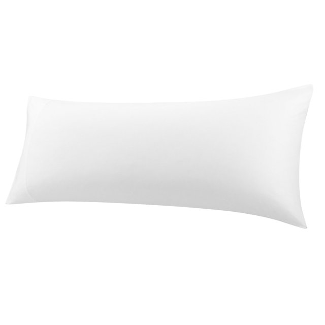 PiccoCasa 100% Cotton Body Pillowcases Soft Envelope Closure White 20"x54"