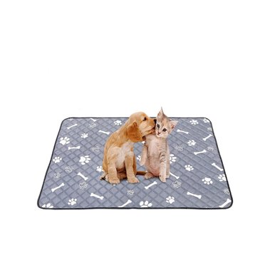 EGNMCR Décoration de Chambre, Décoration Maison, Lit Auto-Chauffant pour Chats, Tapis pour Chiens, Tapis Thermique Extra Chaud pour Animaux Intérieur Extérieur Fond Antidérapant Lavable Gris Clair 28 X 40 Pouces Tapis pour Animaux