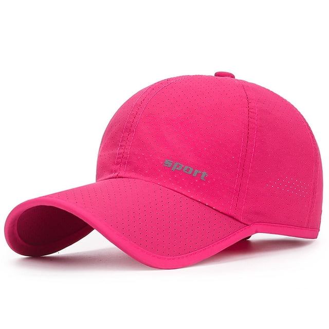 MIASHUI Unisex Summer Baseball Cap Lightweight Breathable Outdoor Sports Hat,Hot Pink
