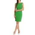 thumbnail image 2 of INSPIRE CHIC Robe Fourreau pour Femme Sans Manches à Encolure Bateau Robe de Bureau Vert Lime L, 2 of 6