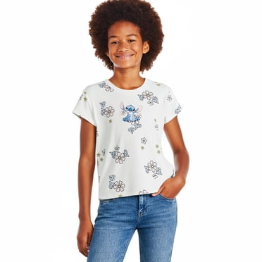 T-shirt à imprimé Stitch Disney pour filles