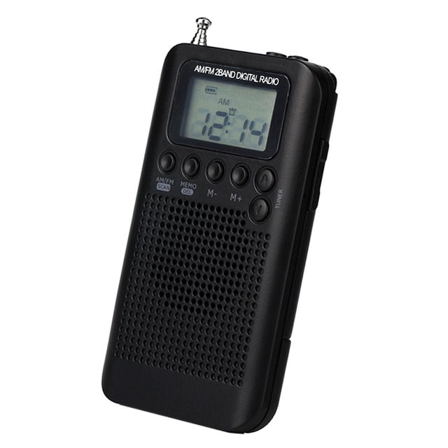 FM/AM 2 Band Radio Portable Fm / Backlight Rechargeable Battery Black