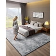 thumbnail image 2 of VEVOR Indoor Plush Area Rugs, 9 x 12 ft Soft Plush Carpet, Furry Shag Area Rugs for Living Room, Bedroom, Modern Home Decor Aesthetic Long-Pile Rug, Non-Shedding, Slip-Resistant, Tie-Dye Light Gray, 2 of 9