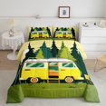 thumbnail image 1 of Erosebridal Lodge Cabin Comforter Sets King Size, Yellow RV Car Comforters & Duvets, Happy Camping Decor, Reversible, 1 of 8