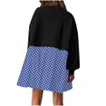 thumbnail image 3 of EQWLJWE Mode Femmes Décontractée Ample Col Rond Manches Longues Imprimé à Pois Ondulés Confortable Robes Imprimées Fluides Chandails en Molleton Mini Robe Robes de Retour 2023, 3 of 6