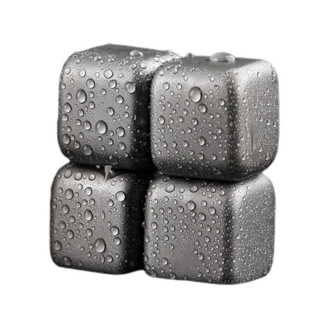 Ensemble de Pierres à Whisky en Ti Réutilisables, Glaçons en Métal en Ti Non Fondants