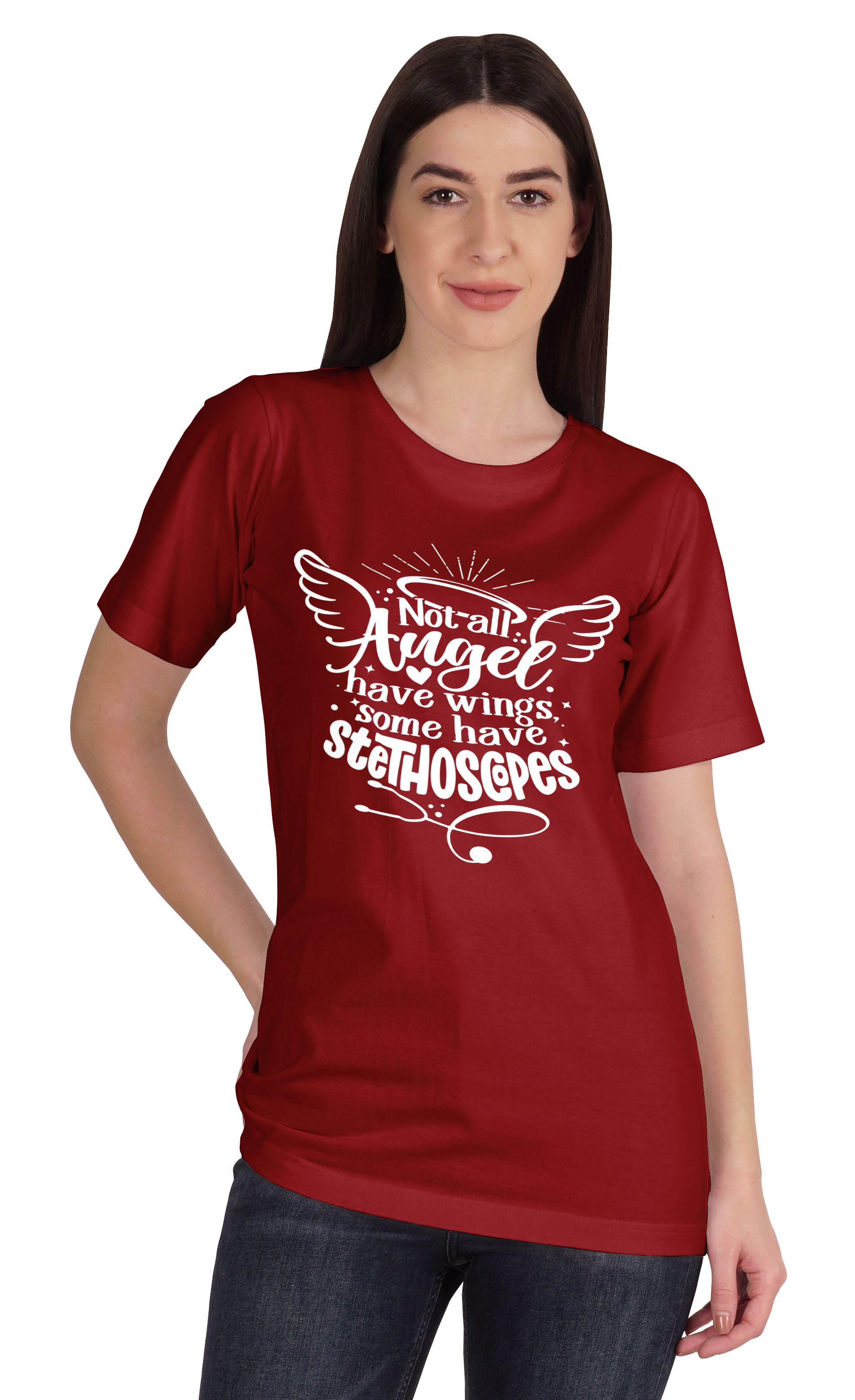 Inkmeso T-shirt Nurse pour Femmes Not All Angel Have Wings Some Have Stethoscopes