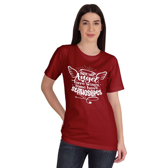 Inkmeso T-shirt Nurse pour Femmes Not All Angel Have Wings Some Have Stethoscopes