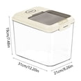 thumbnail image 3 of Large Airtight Rice Container, 22Lb Food Storage Cereal Container, Pet Dog Food Container, With Measuring Cup, Plastic Material, Transparent Window, Magnetic Lid, For Flour Grain Household, 3 of 6