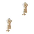 thumbnail image 1 of maskred Style With Elegant Lace Dress Applique Beautiful Florals Applique Patch Gold 2Set, 1 of 6