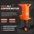 thumbnail image 3 of SuperHandy Small Branch Chipper Leaf Mulcher - 120VAC 60Hz Electric Shredder, 3 of 7