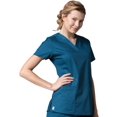 thumbnail image 1 of Haut de Sarrau Uni à Col en V COOLMAX pour Femmes EON, 1 of 2
