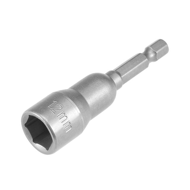 Unique Bargains 1/4' Quick Change Shank Cr-V 12mm Magnetic Nut Setter, 2.5' Length